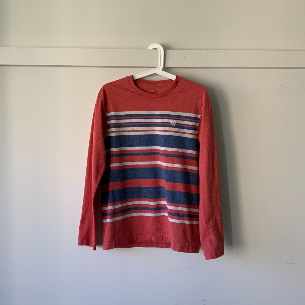 Celsius Red Long sleeve Striped Shirt